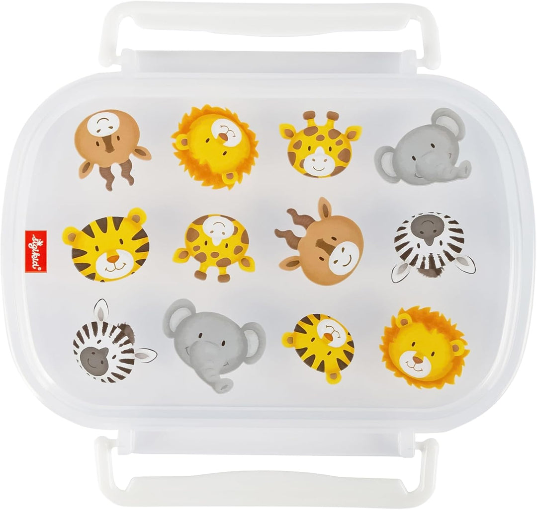 SIGIKID 25133 Brotzeitbox Zoo OnTour Lunchbox BPA-frei Mädchen und Jungen empfohlen ab 2 Jahren gelb