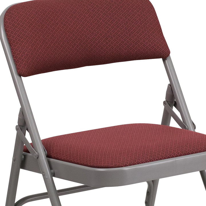 Flash Möbel Hercules Serie Curved Triple doppelstrebig und doppelt Klappsessel (4 Pack), Burgund/Gra