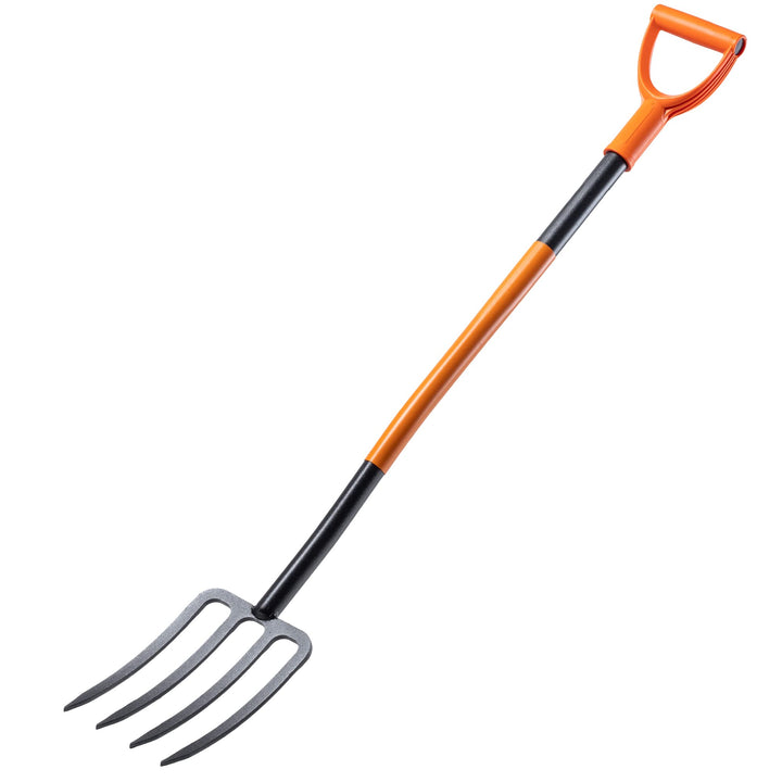 KADAX Spatengabel aus Stahl, Gabel mit D-Griff, Grabgabel zum Umgraben und Auflockern, ergonomische