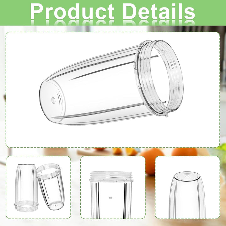 Entsafterbecher Kompatibel mit Nutribullet Mixer 600W/900W, 24oz Becher Ersatzteile für Hochgeschwin