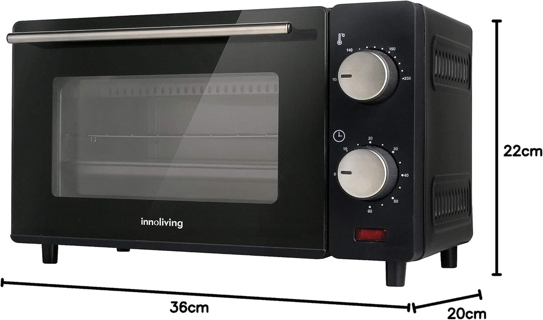 Elektroofen 10 Liter mit Thermostat und Innoliving INN-790 Timer