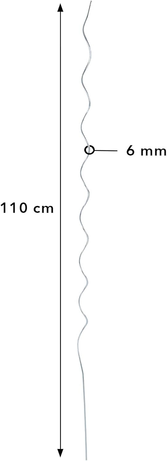 Floordirekt Tomatenspiralstäbe - 110 cm Länge - 30 Stück - Tomatenstab - Spiralstab - Rankstab - Tom