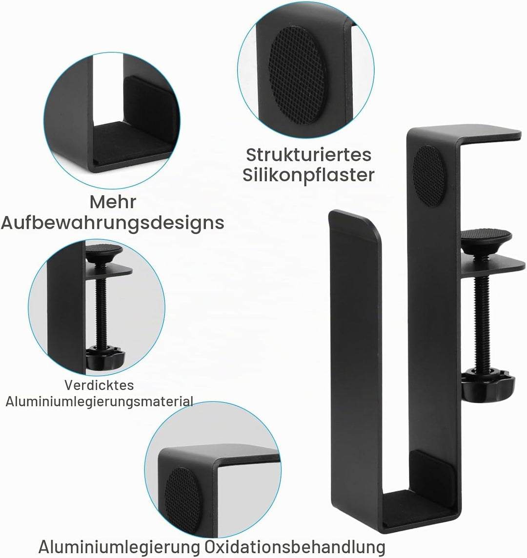 Dokeno Verstellbare Schreibtischseitenlaptop-Halterung, Laptop Ständer Vertikal Seitliches Stanzfrei
