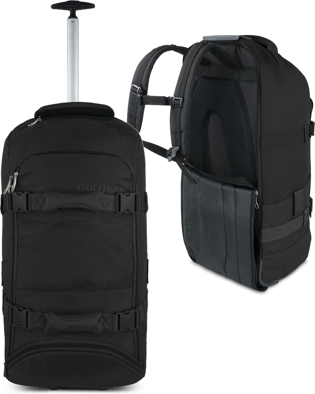normani Reisetasche Trolley mit Rucksackfunktion 90 Liter - Backpacker mit Frontloader praktischer R