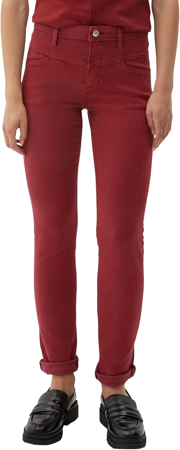s.Oliver Damen Jeans, Betsy Slim Fit 32W / 34L Rot 38z8, 32W / 34L Rot 38z8