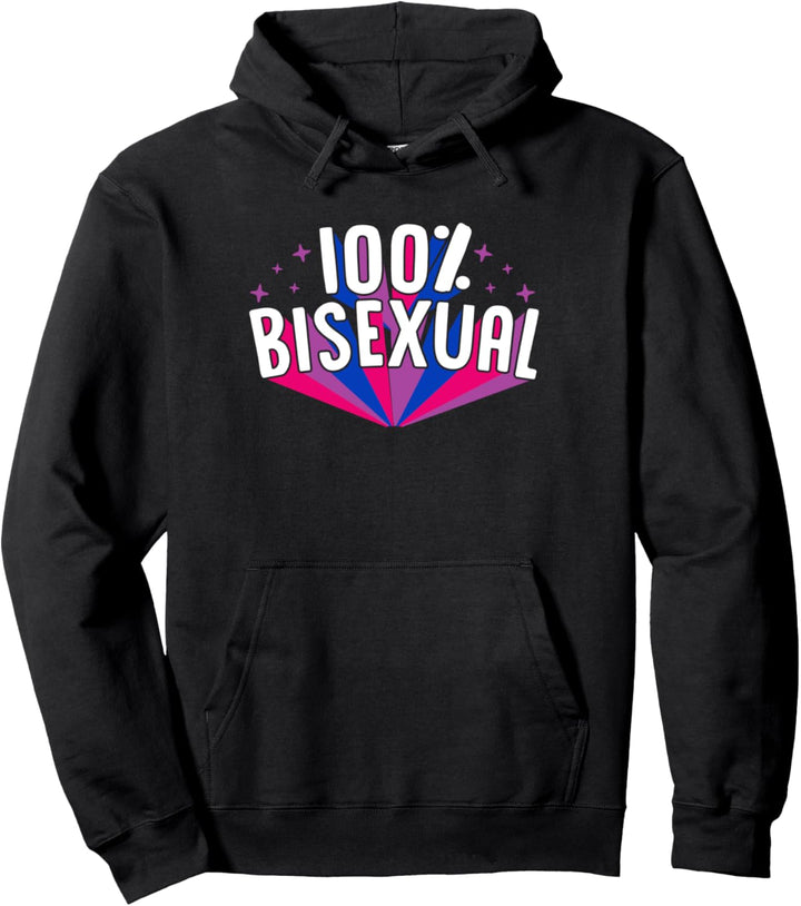 100 Percent Bisexual Pride Aesthetic Style Bi Stuff Trendy Pullover Hoodie