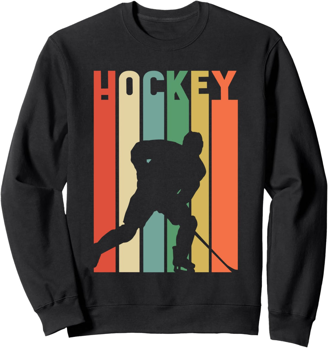 Ice Hockey Vintage Retro Style Gift for Hockey Player Coach Sweatshirt