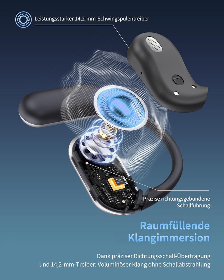 AI Kopfhörer Übersetzer 144 Sprachen, 4-in-1 Headset Kabellos mit App, Bluetooth 5.4 Echtzeit Überse