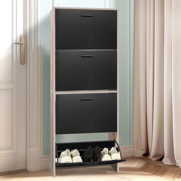 CASABEL Schuhschrank für 24 Paar – grosse Kapazität für den Eingangsbereich – L 60 x T 24 x H 150 cm