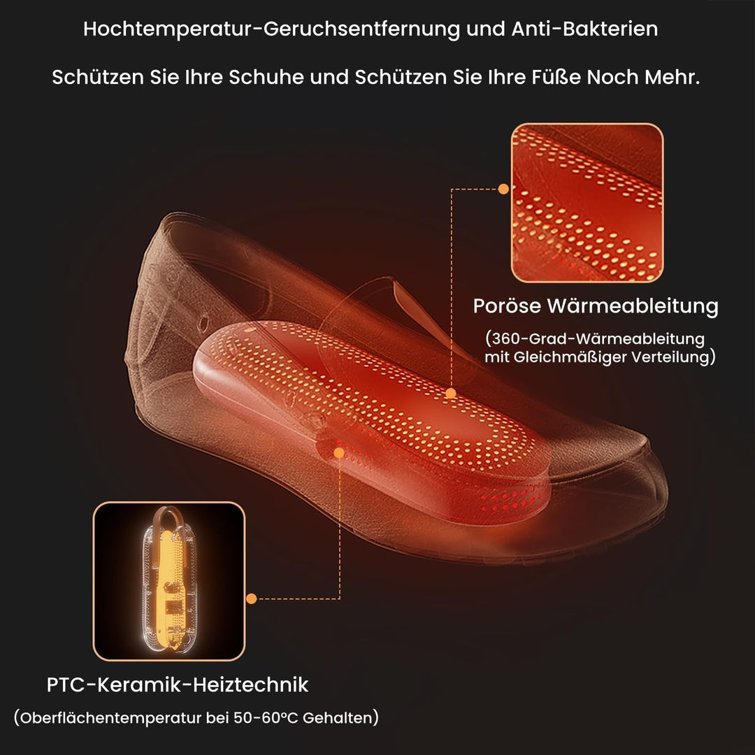 Schuhtrockner Elektrisch, Stiefeltrockner, Schuh-und Stiefelwärmer mit Auto Ausschalten Timer, Schuh