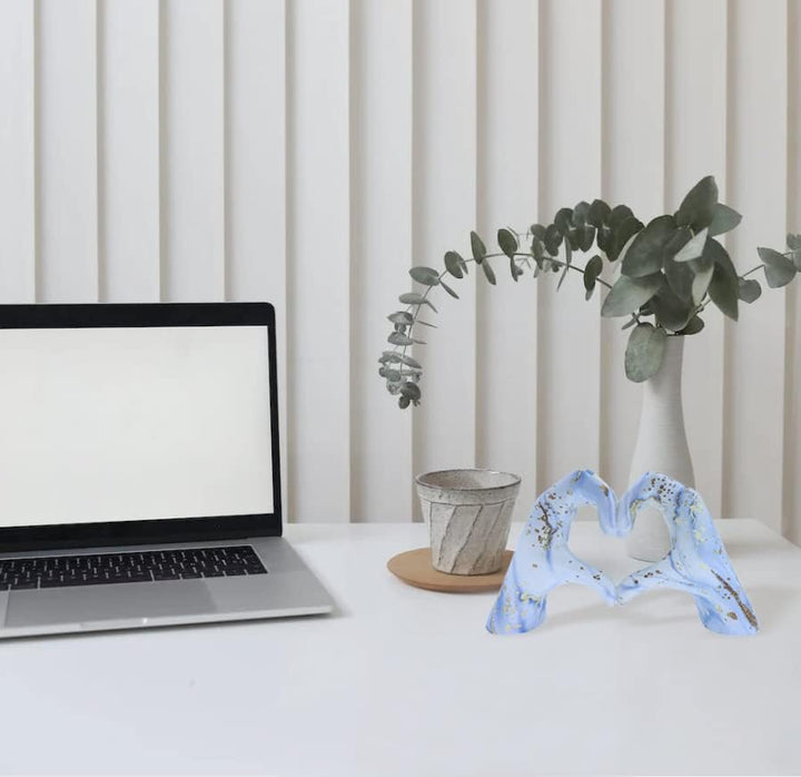 MOYI Blaue Dekoration für Wohnzimmer, Schlafzimmer, Bücherregal, Kaffeetisch, Liebesfinger, ästhetis