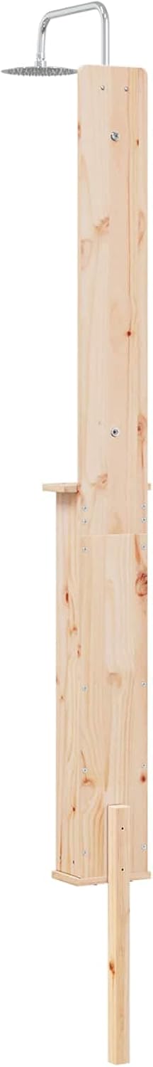 Festnight Gartendusche Holz 24x19x246 cm Aussendusche Outdoor Dusche Garten Aussendusche Pool Outdoo