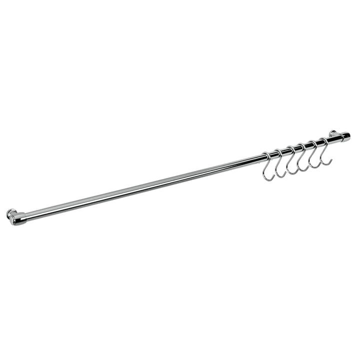 Metaltex Lonardo Relingleiste mit 6 Haken, Silber Single, Single
