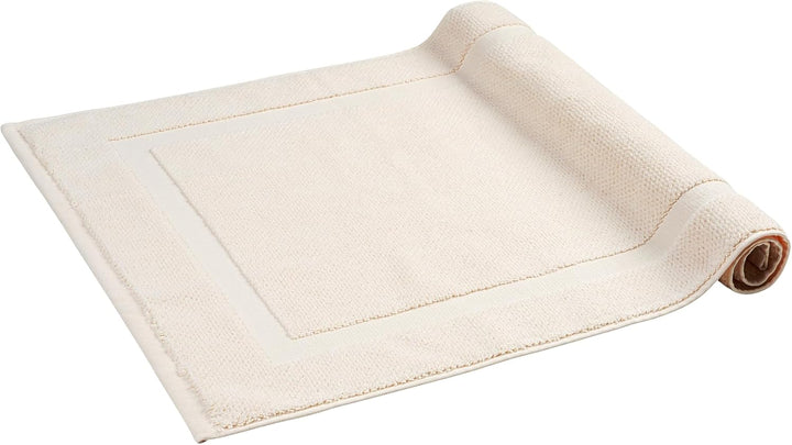 herzbach home Badvorleger 100% Baumwolle | Duschvorleger | 1.000 g/m² | Saugfähig | Waschbar (Creme,