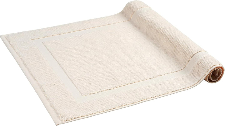 herzbach home Badvorleger 100% Baumwolle | Duschvorleger | 1.000 g/m² | Saugfähig | Waschbar (Creme,