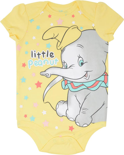 Disney Baby Girls 5 Pack Bodysuits 101 Dalmations Dumbo Bambi Aristocats 3-6 Months