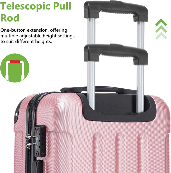 Suitcase, TSA-Schloss YKK-Reissverschluss Reisekoffer, Hartschalenkoffer, Gepäck Trolley, 4 Rollen R