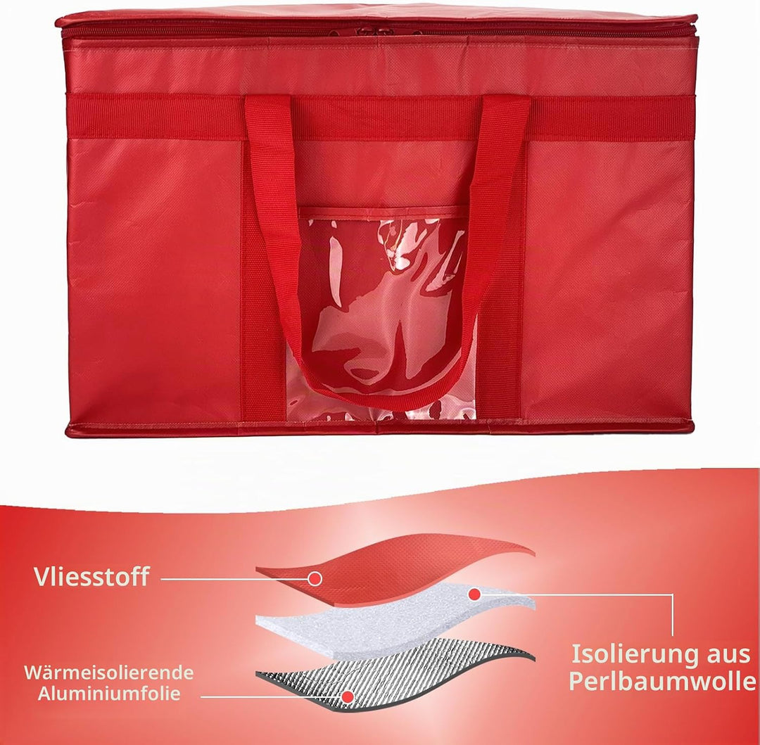 Yalin XXXL grosse isolierte Kühltasche, Styropor-Kühler, hält Lebensmittel heiss oder kalt, wiederve