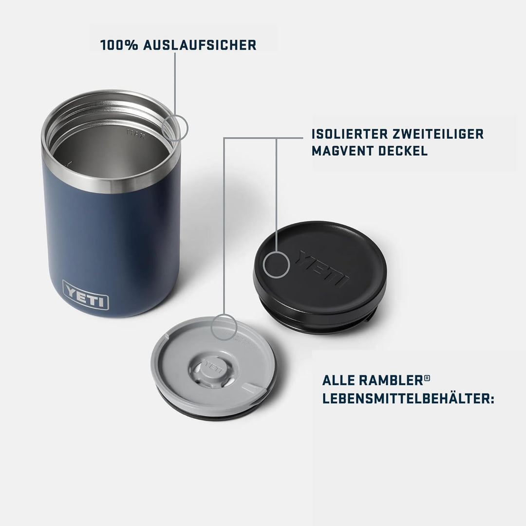YETI Rambler Isolierter Essensbehälte, White, 16 oz (473 ml), White