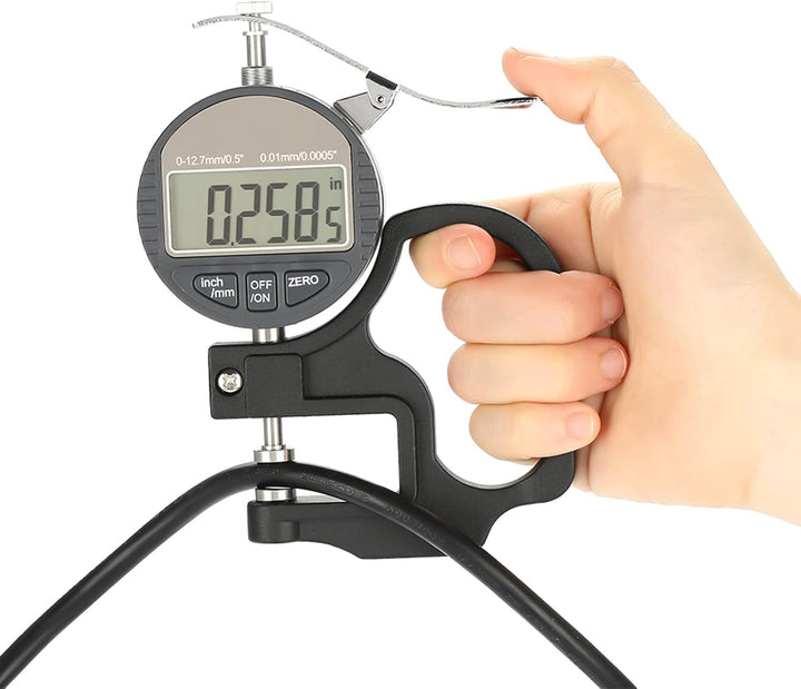 Digitaler Dickenmesser, 0.0005in /0.01mm, 0.5 inch /12.7mm, Elektronischer Mikrometer Dickenmesser m