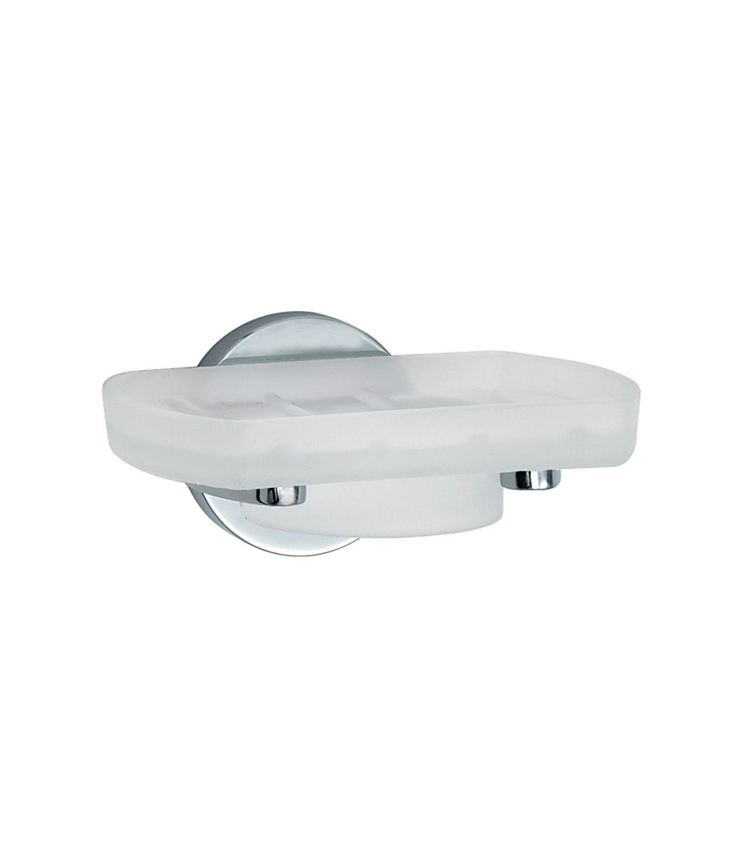 SMEDBO Holder with Glass Soap Dish, Polished Chrome LK342 Dachbodenhalter mit Seifenschale aus Glas,