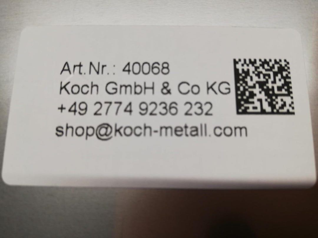 KOCH #68 Edelstahl Schneidebrett satinierte Oberfläche 50 x 40cm MIT hinterer Kantung - Hygiene Arbe