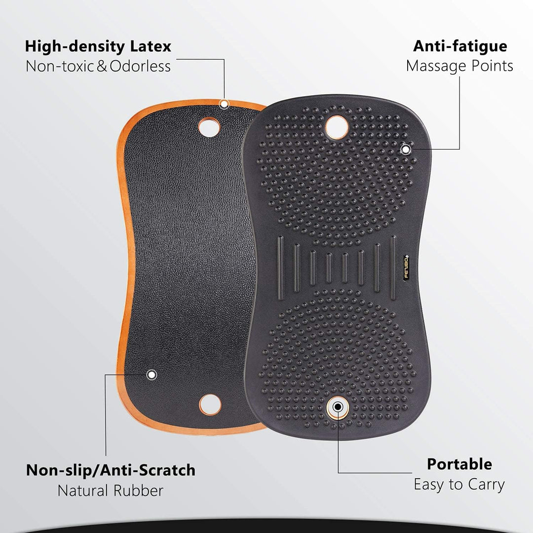 FEZIBO Balance Pad, Holzschaukel Balance Board Ergonomisches Balancekissen, Komfortabel Anti-Ermüdun