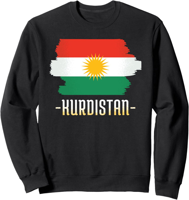 Flag of Kurdistan Grunge Distressed Design Sweatshirt