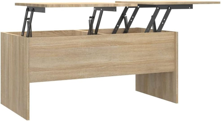 WIFESE Couchtisch Höhenverstellbar 102x50,5x46,5 cm Beistelltisch Holz Wohnzimmertisch Modern Stilvo
