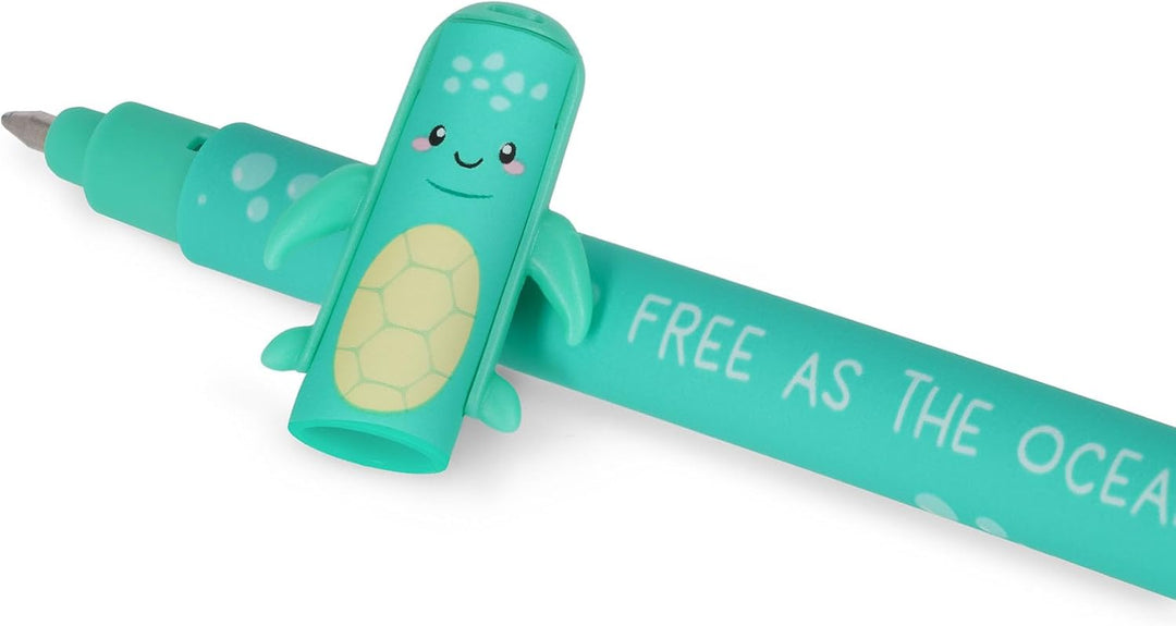 LEGAMI - 3er Set Gel Radierstifte, Unter dem Meer, Stifte mit radierbarer Tinte, Türkis, Schwarz, Li