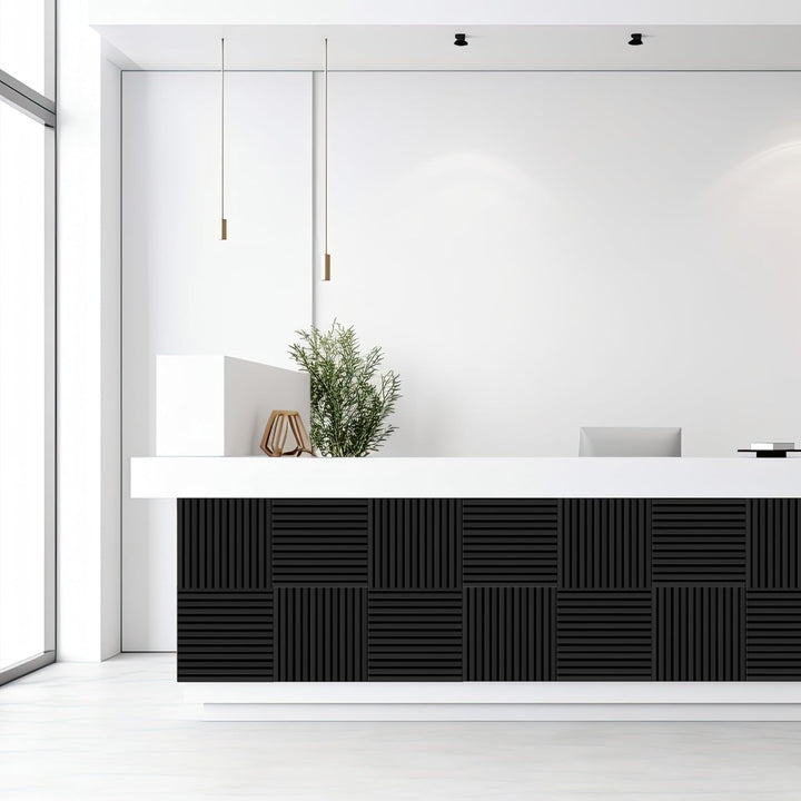 KAISER plastic® Akustikpaneele | Farbe: schwarz | Wandpaneele in verschiedenen Formaten | Deko Wohnz