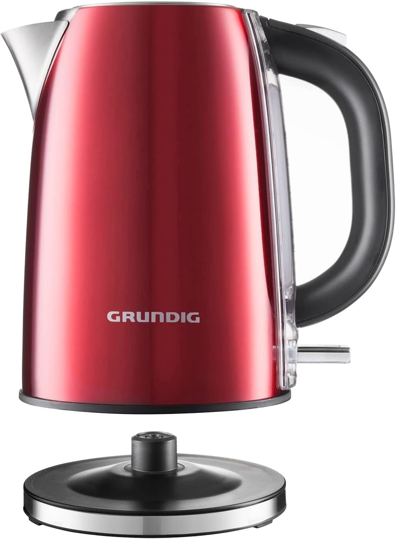 Grundig WK 6330 Wasserkocher, Rot (Metallic),