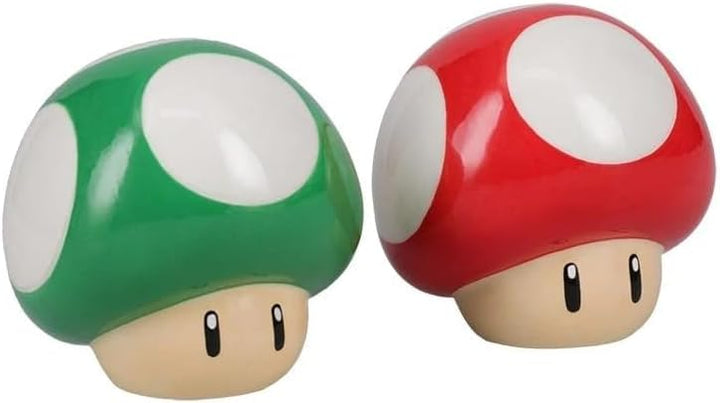 Super Mario Brothers Pilz- und Pfefferstreuer, offizielles Lizenzprodukt, Nintendo rot und grün, 1-U