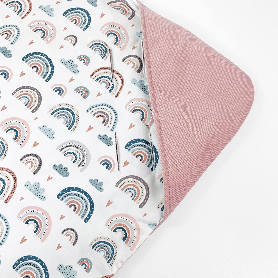 Einschlagdecke für Babyschale Autositz FRÜHLING Sommer, Universal, Velvet Baby Decke mit Klettversch