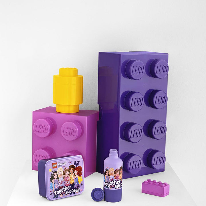 LEGO Aufbewahrungsstein, 4 Noppen, Stapelbare Aufbewahrungsbox, 5,7 l, rosa Bright Purple, Bright Pu