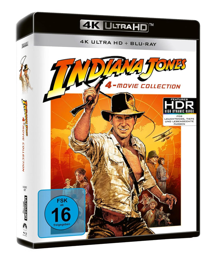 Indiana Jones 1-4 (4x 4K Ultra-HD + 4x Blu-ray 2D), 4K