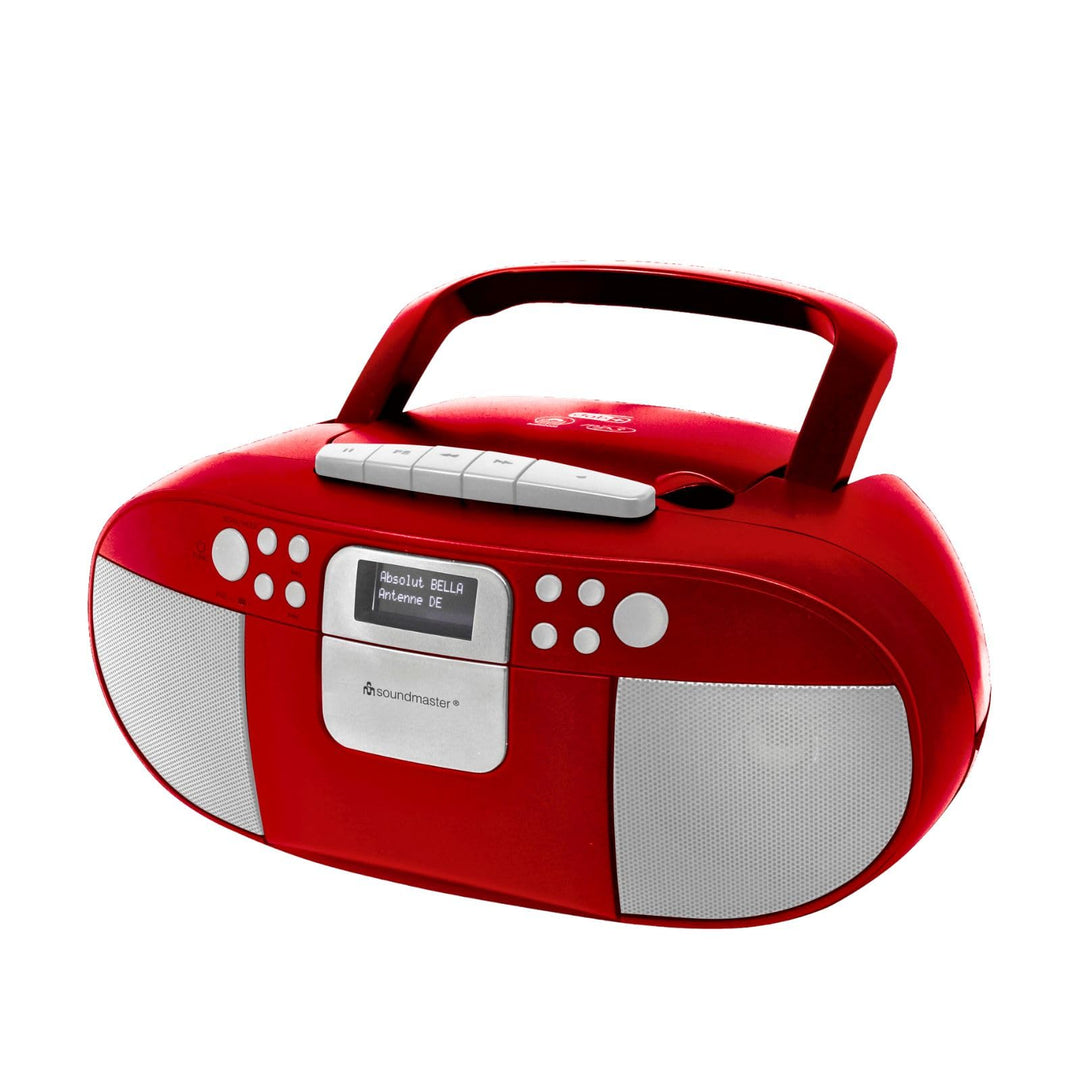 Soundmaster SCD7800 tragbares Digitalradio CD-Player Kassettenspieler Hörbuchfunktion DAB+ UKW-Radio