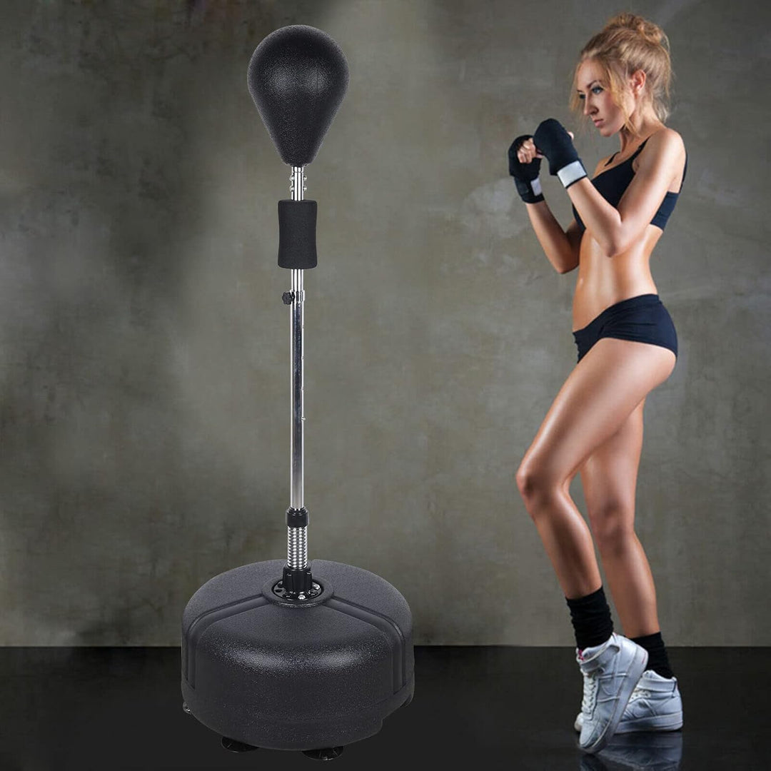 Punchingball Boxstand Boxsack Stehend 120-160cm Höhenverstellbarer Standboxball Stahlfeder Bounce Ba