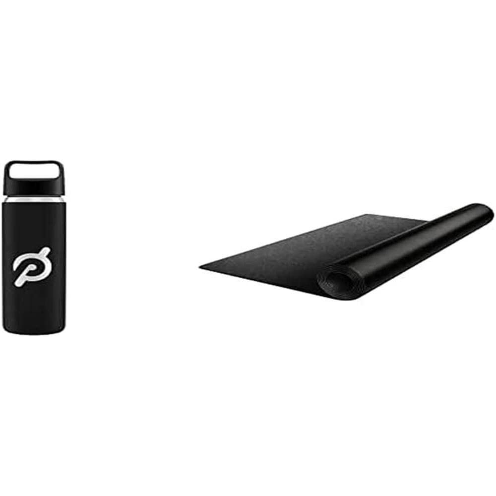 Peloton Glaswasserflasche Glass water bottle and bike mat, Glass water bottle and bike mat