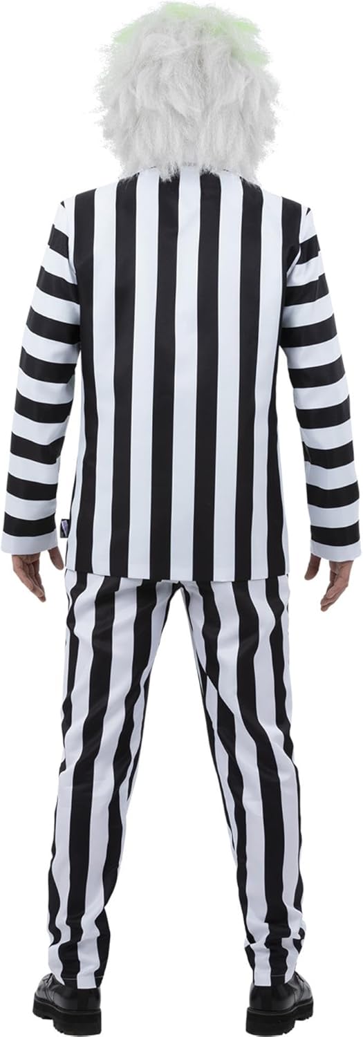 Smiffys Beetlejuice Kinderkostüm mit Jacke Mock Shirt Krawatte und Hose Offiziell lizenzierte Warner