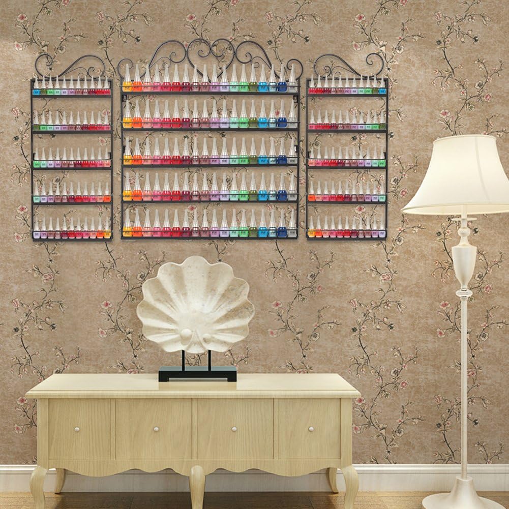 5-Tier Nagellack Regal Metall Kosmetik Aufbewahrung Nagellackregal Wandregal für Tonie Ätherisches Ö