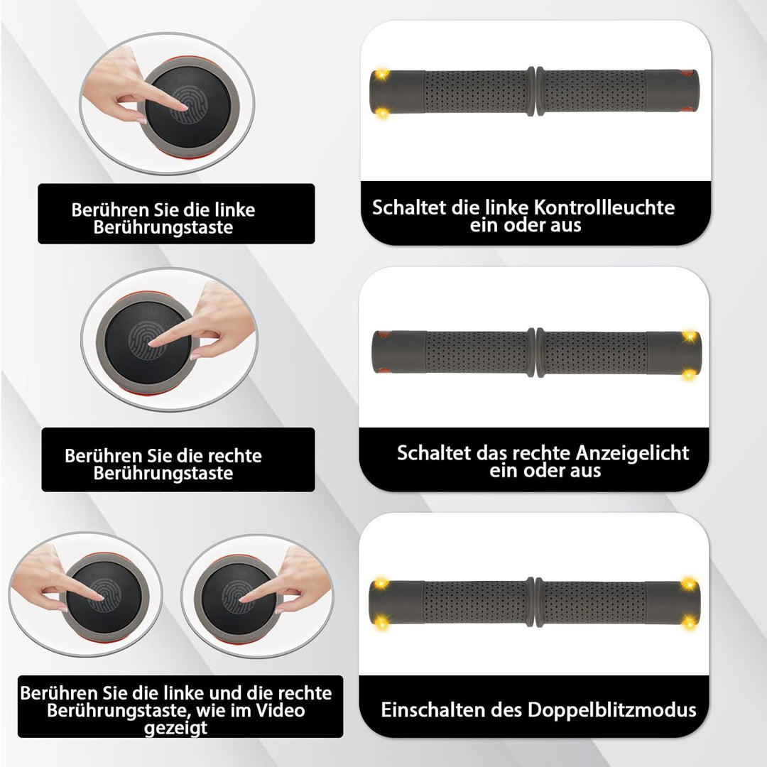 YINUOHUA E Scooter Blinker，Lenkerlicht Lenker mit Blinker Scooter Warnlenker Lenkerwarnleuchte Scoot