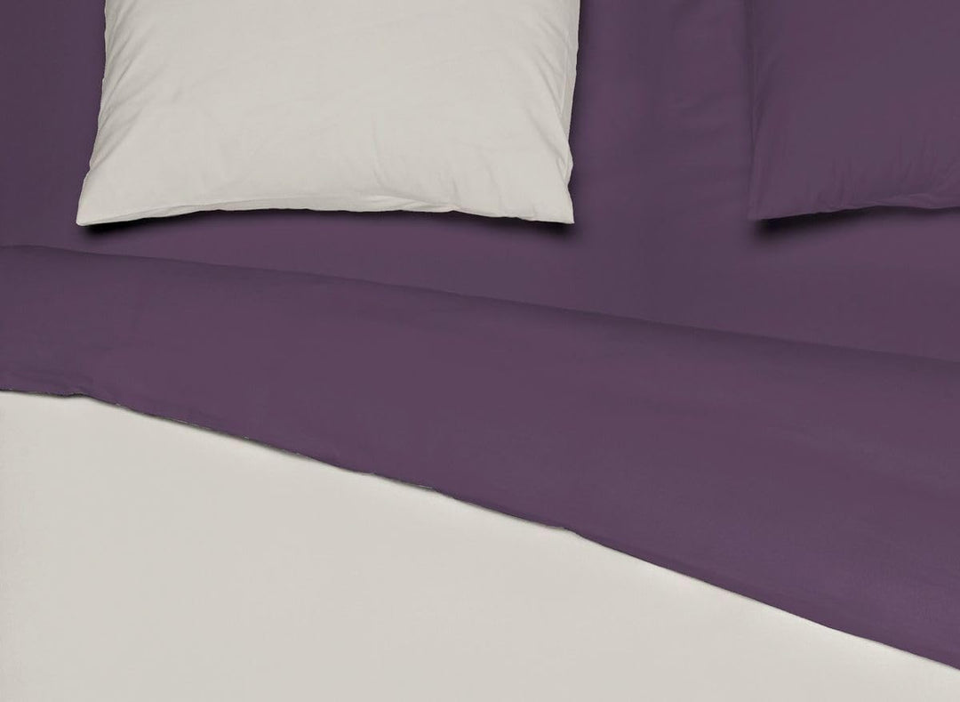 MISTRAL HOME Uni Einfarbig Wende Bettwäsche Edel Perkal 100% Ägyptische Baumwolle, Farbe:Chateau Gre
