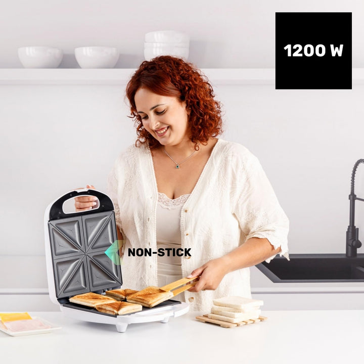 Taurus – Sandwichmaker MySandwich Family, 1200W, 4 Sandwiches, Plattengrösse 26 x 22cm, automatische