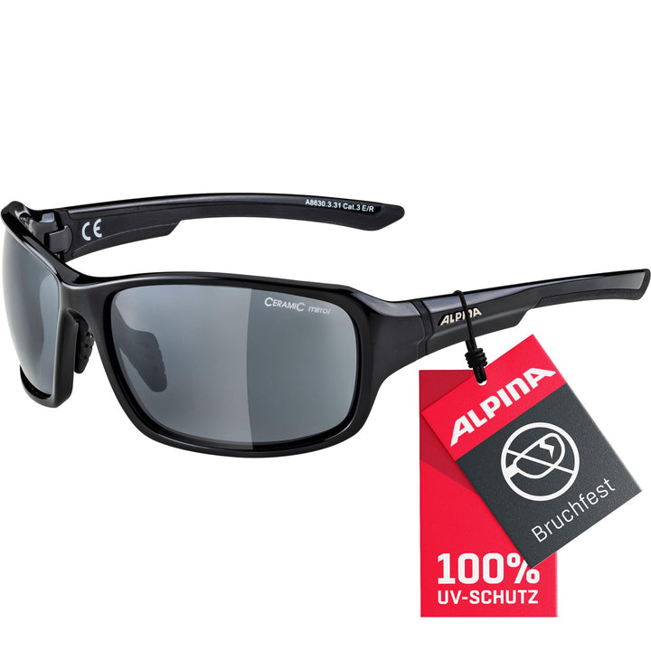 ALPINA LYRON - Verspiegelte und Bruchsichere Sport- & Fahrradbrille Mit 100% UV-Schutz Für Erwachsen