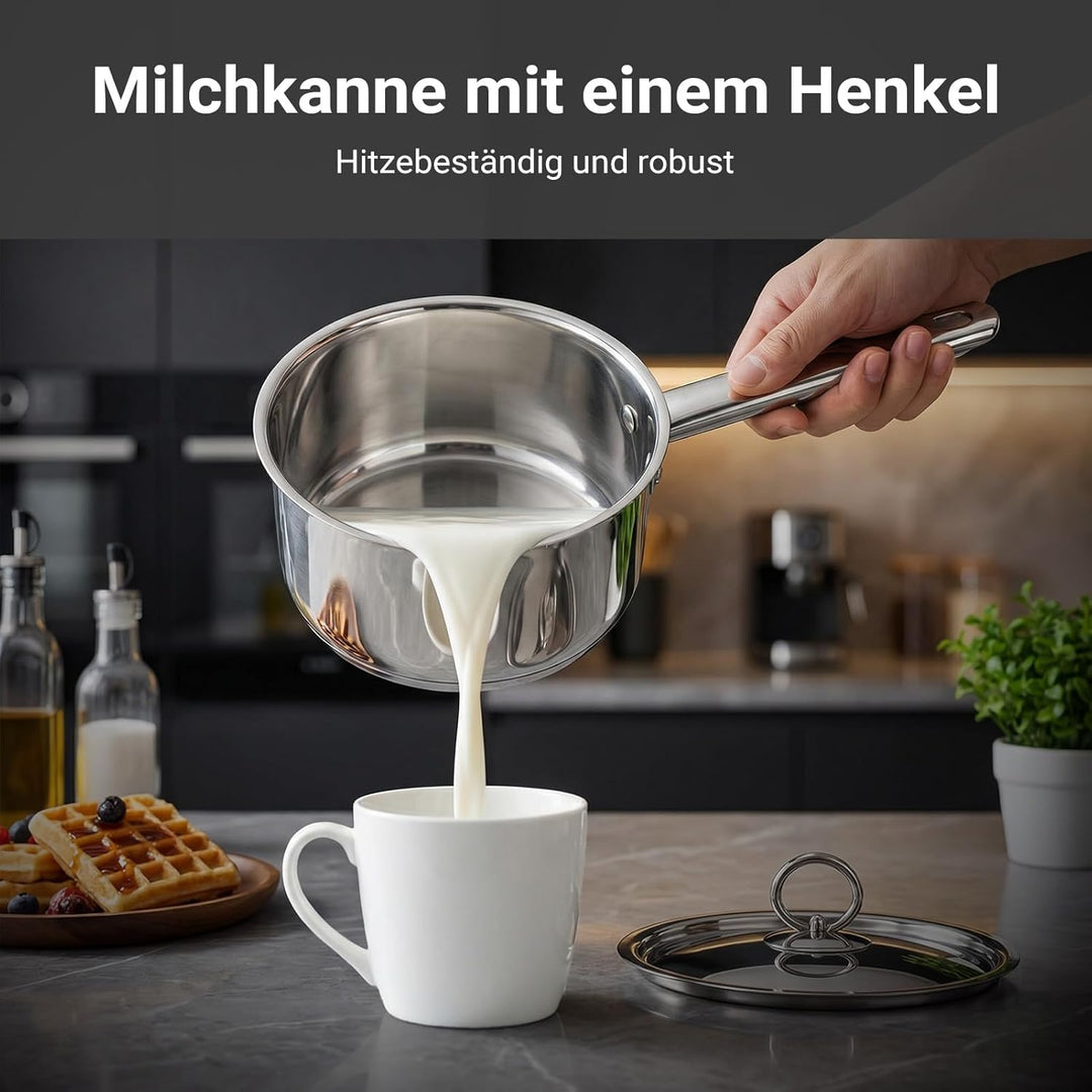 Topfset 15 Teilig Induktionsgeeignetes Edelstahl: 5-7 Personen Kochtopfset Lebensmittelqualität PFAS