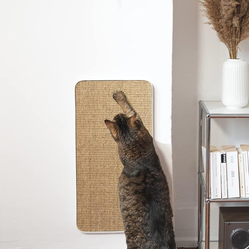 LucyBalu® Katzen Kratzbrett für die Wand I Austauschbare Sisal Kratzmatte mit Metallrahmen | Sisal K