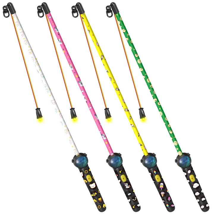 4er LED Laternenstab Elektrisch 50cm für St Martin,Sankt Martin Laterne Kinder Elektrischer Stab für