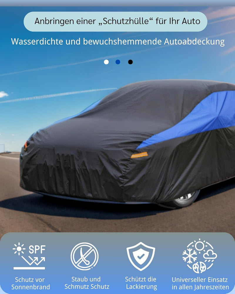 JanYoo Autoabdeckung Winter Auto Abdeckplane Wasserdicht Atmungsaktiv Autoplane Autogarage Wasserdic