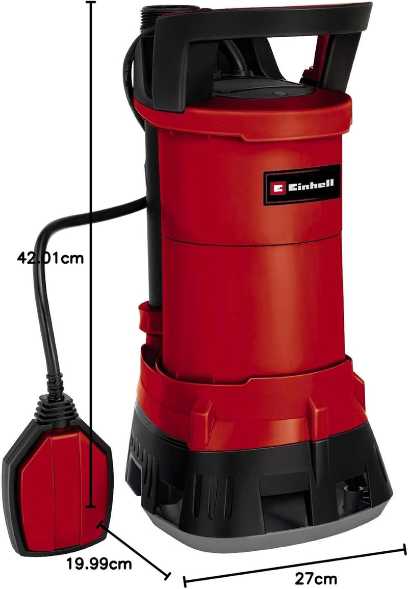 Einhell Schmutzwasserpumpe GE-DP 3925 ECO (390 W, Ø25 mm Fremdkörper, 10.000 L/h Förderl., ECO-Power